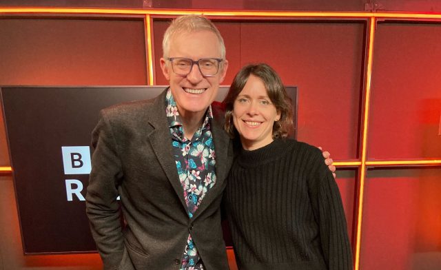 Our co-director, Fiona, with the BBC's Jeremy Vine